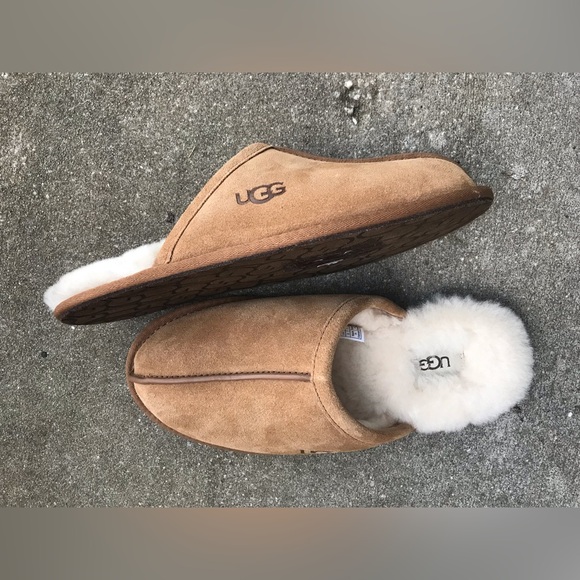 UGG Pearle Scuff Shearling Slippers- NWOT- men’s 8/ women’s 10 - Picture 3 of 16